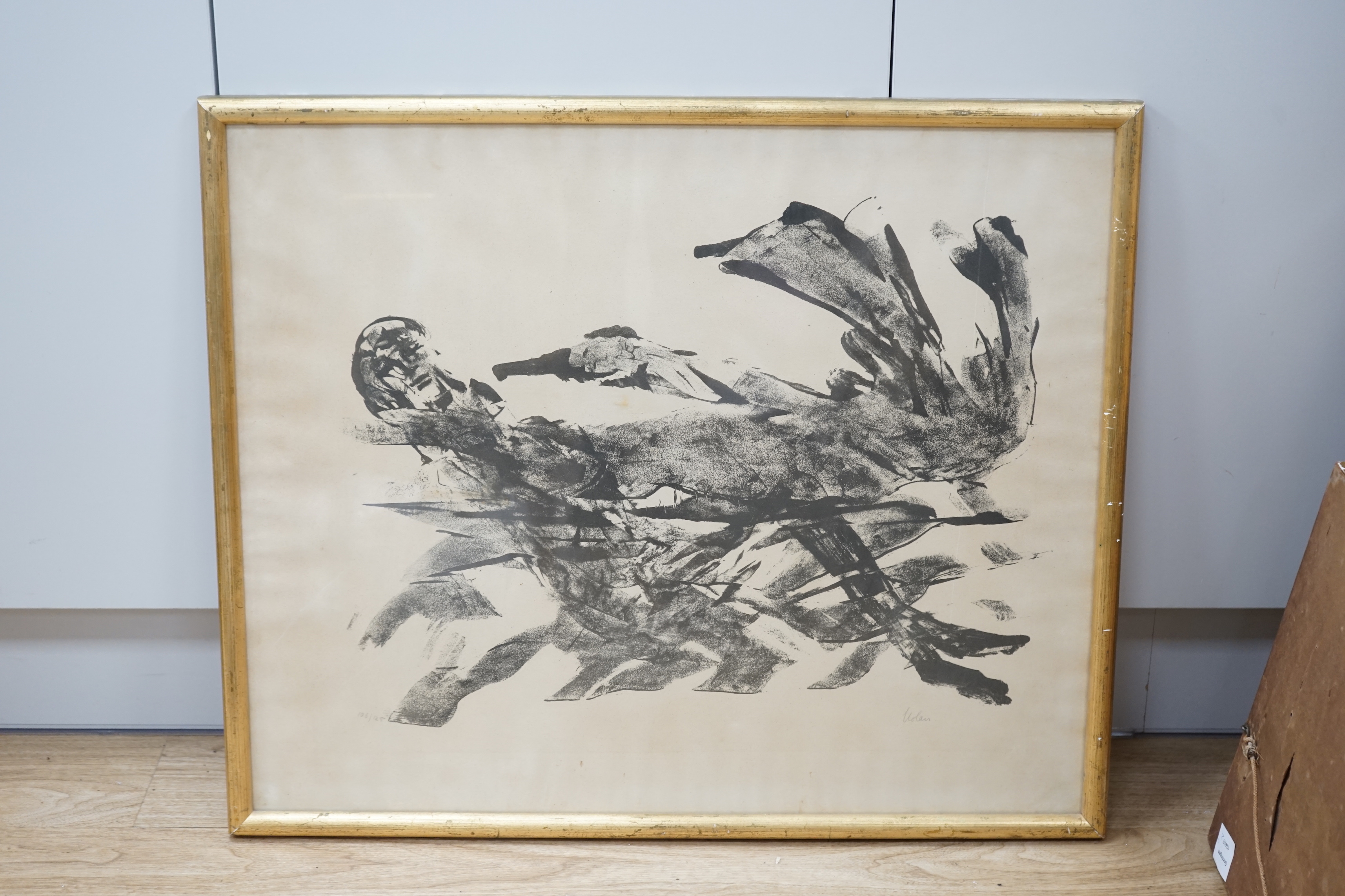 Sidney Nolan (Australian, 1917-1992) lithograph, ‘Leda and swan’, signed in pencil, limited edition 106/125, 54 x 65cm